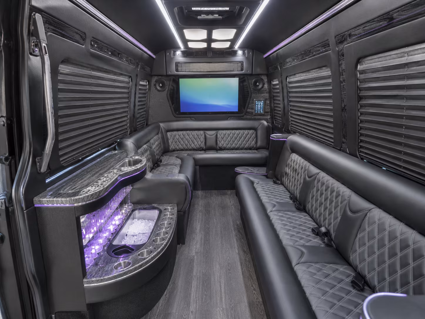 bismarck 20 passenger party bus interior