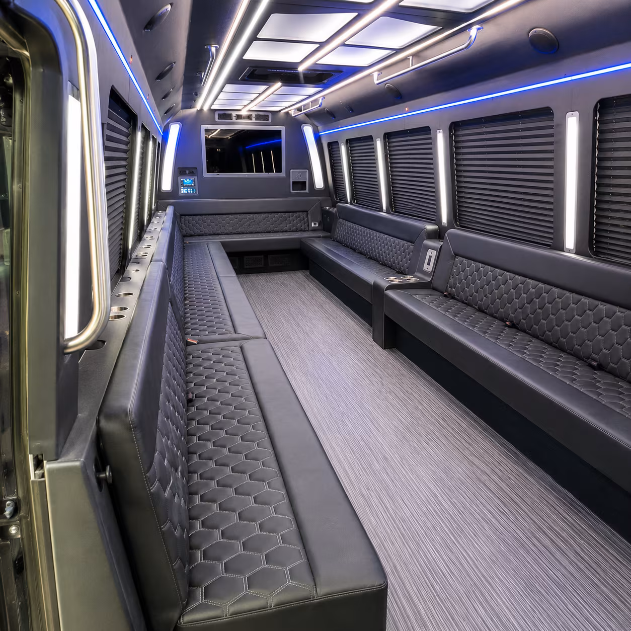 bismarck 40 passenger party bus interior