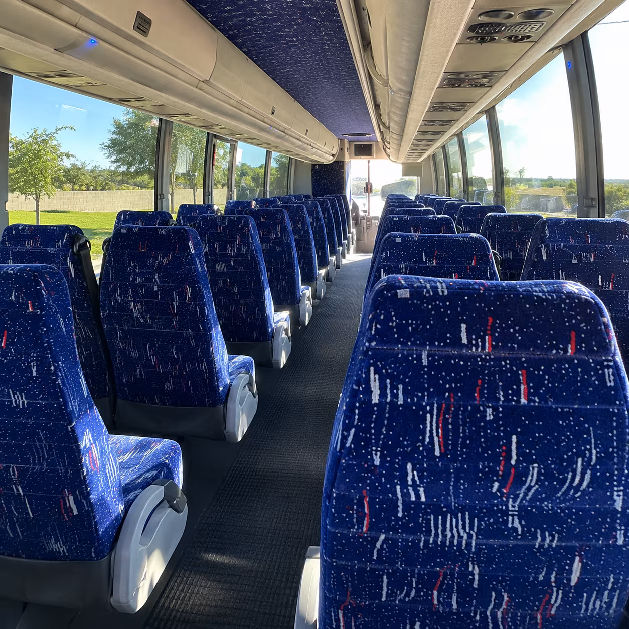 bismarck 56 passenger charter bus interior